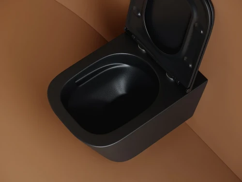 Унитаз Ceramicanova Union CN4009TMB подвесной Черный матовый с сиденьем Микролифт фарфор подвесной