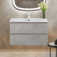 Тумба под раковину Cezares Molveno 90 MOLVENO-90-2C-SO-BET подвесная Beton МДФ / ЛДСП