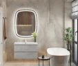 Тумба под раковину Cezares Molveno 90 MOLVENO-90-2C-SO-BET подвесная Beton МДФ / ЛДСП