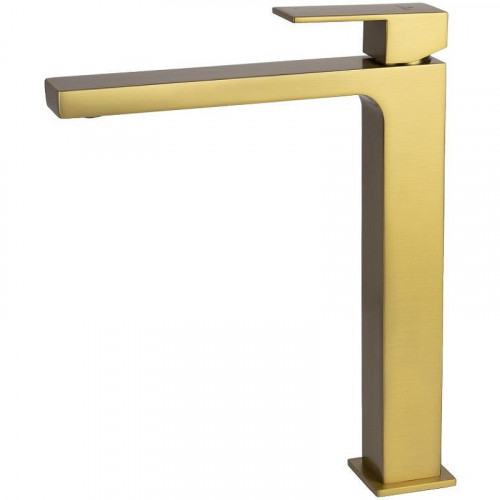 Смеситель для раковины Kaiser Cube 01311-3 Шлифованное золото