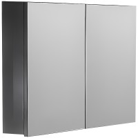 Зеркальный шкаф Boheme Armadi Art Vallessi 100 546-A glossy с подсветкой Антрацит глянец МДФ / ЛДСП, стекло