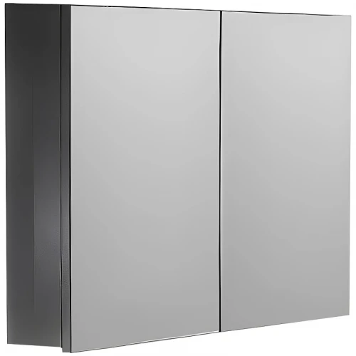 Зеркальный шкаф Boheme Armadi Art Vallessi 100 546-A glossy с подсветкой Антрацит глянец МДФ / ЛДСП, стекло