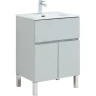 Тумба под раковину Aquanet Алвита New 60 277548 Серая матовая МДФ / ЛДСП