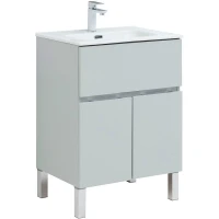 Тумба под раковину Aquanet Алвита New 60 277548 Серая матовая МДФ / ЛДСП