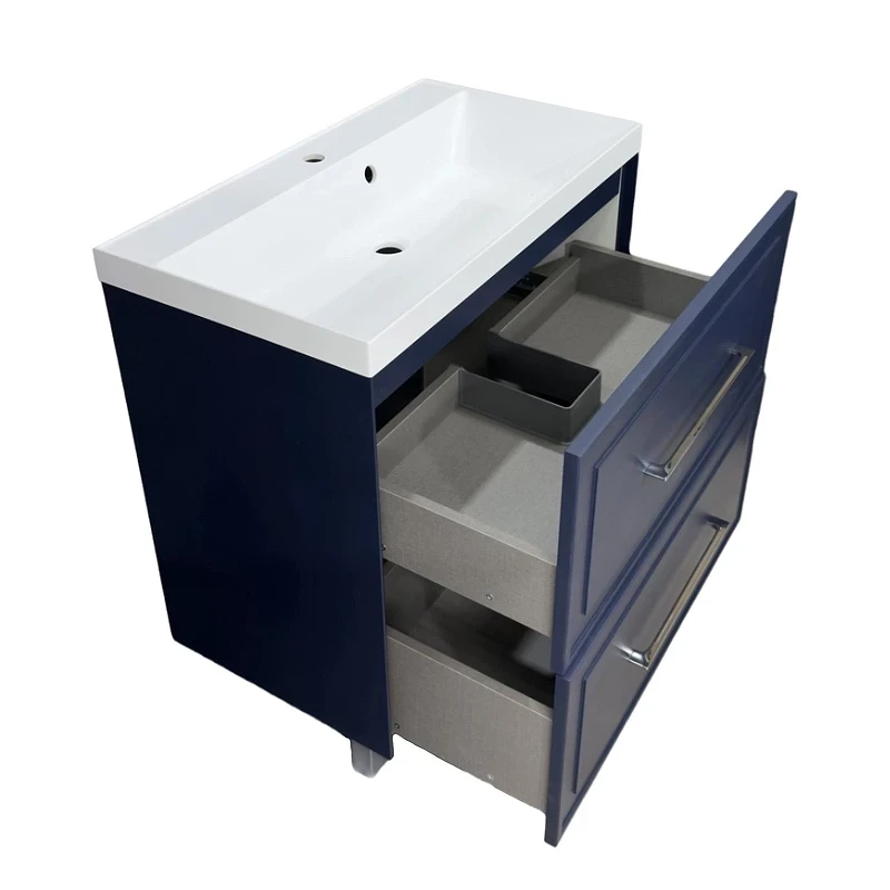 Тумба с раковиной Azario Беллони 80/2Н CS00098087 цвет Синий