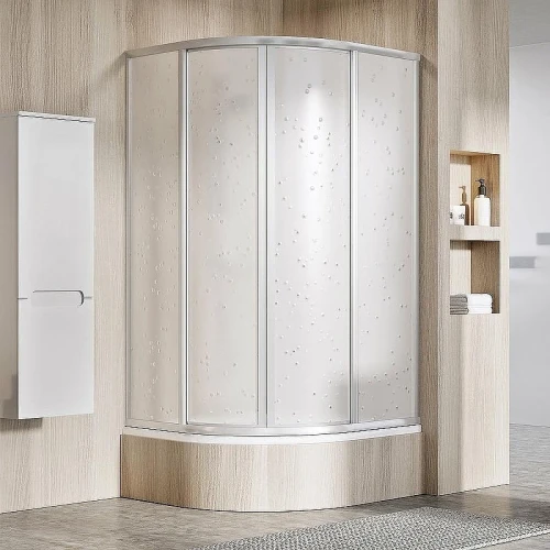 Душевой уголок Ravak Supernova SKCP4-90 Sabina 90x90 31177VU0011 профиль Сатин витраж пластик Pearl
