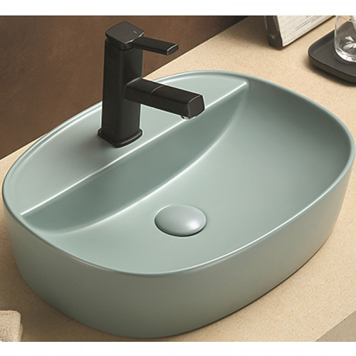 Раковина-чаша CeramaLux 50 78239XMLG-6 Зеленая фаянс накладная