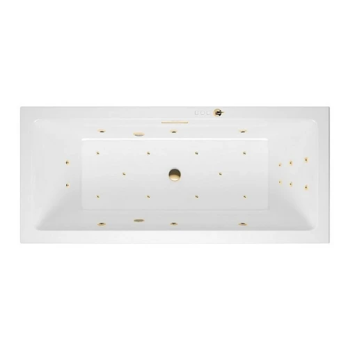 Акриловая ванна Excellent Heaven Slim 180x80 WAEX.HEV18S.ULTRA.GL цвет Белый с гидромассажем форсунки Золото