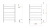 Электрический полотенцесушитель Comfysan Stella EC-8 80х50 018474 цвет Золото