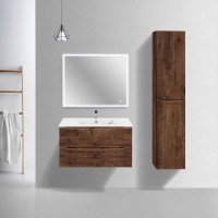 Тумба под раковину Vincea Mia Slim 90 VMC-2MC900S1RW подвесная R.Wood МДФ / ЛДСП