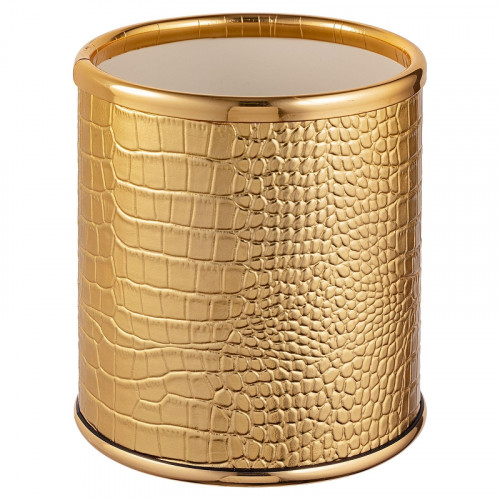 Стакан для зубных щеток Geralis M-KGG-M Croco цвет Золото, кант Золото