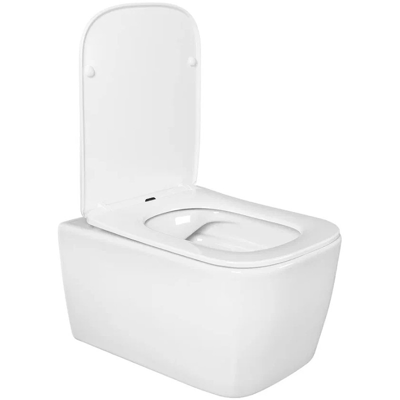 Комплект унитаза Aquatek Либра New AQ1148N-00 с инсталляцией Grohe Rapid SL 38721001 с сиденьем Микролифт и клавишей смыва Хром фарфор подвесной