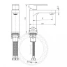 Смеситель для раковины FILARETE Retta FL5030BG цвет Графит