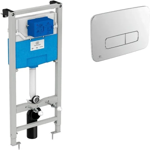 Инсталляция для унитаза Ideal Standard Prosys TT00007/123JG с клавишей смыва Хром матовый
