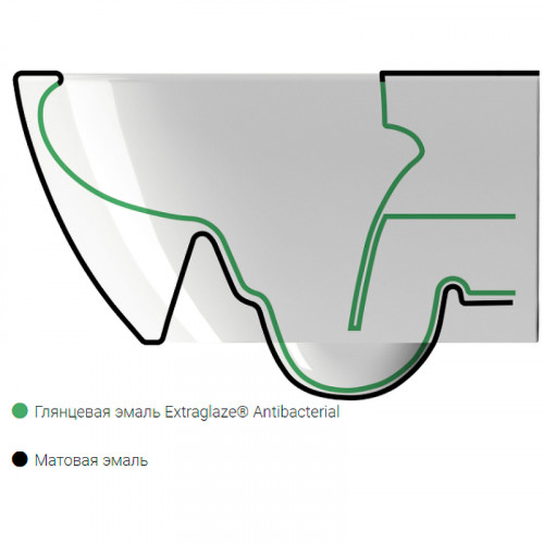 Унитаз GSI Pura 881504 подвесной Agave opaco без сиденья фаянс подвесной