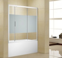 Шторка на ванну Aquanet Practic AE10-B-175H150U-CP 175 273603 профиль Хром стекло прозрачное с шелкографией