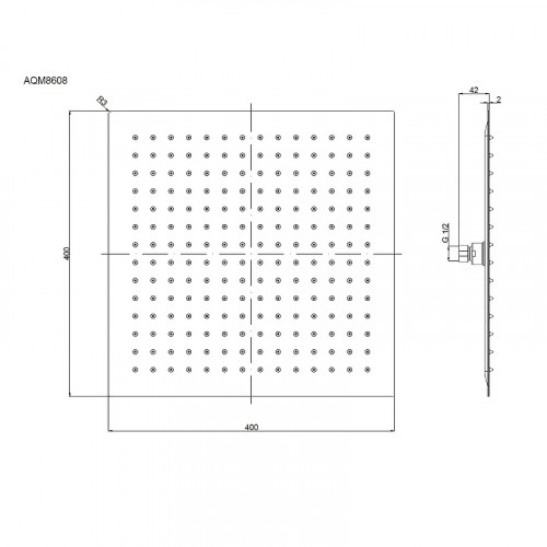 Верхний душ AQUAme AQM8608CR цвет Хром