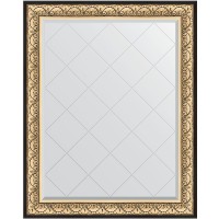Зеркало Evoform Exclusive-G 125х100 BY 4380 с гравировкой в багетной раме - Барокко золото 106 мм стекло