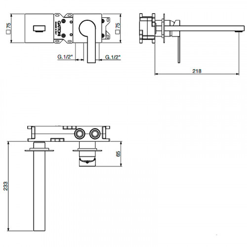Смеситель для раковины Gattoni Color 8039/80C0 Хром