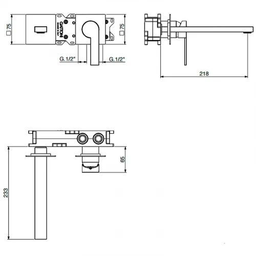 Смеситель для раковины Gattoni Color 8039/80C0 Хром