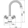Смеситель для раковины Cezares Olimp OLIMP-LS2-03/24-M Золото 24 карат латунь