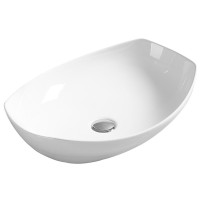 Раковина SantiLine 56 SL-1027 Белая фаянс накладная