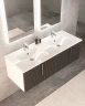 Тумба с раковиной SanVit Рольф W 120 krolfW120 подвесная Белый глянец МДФ / ЛДСП