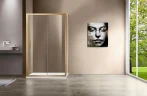 Душевой уголок Vincea Garda 130x80 VSR-1G8013CLG профиль Брашированное золото стекло прозрачное
