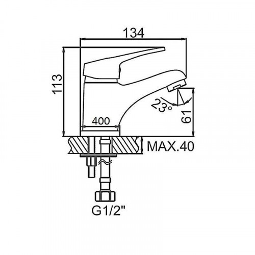 Смеситель для раковины D-Lin D110310-2 цвет  Хром