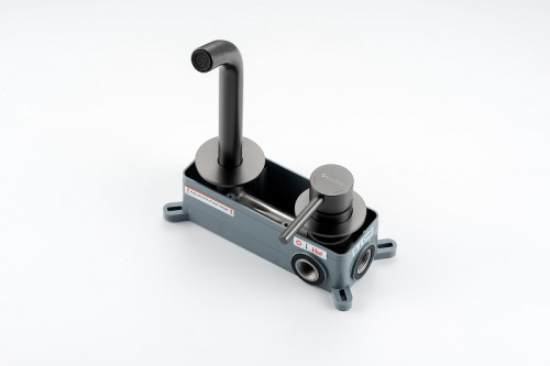 Смеситель для раковины Knotlor Eclipse SS-25/GM цвет Вороненая сталь