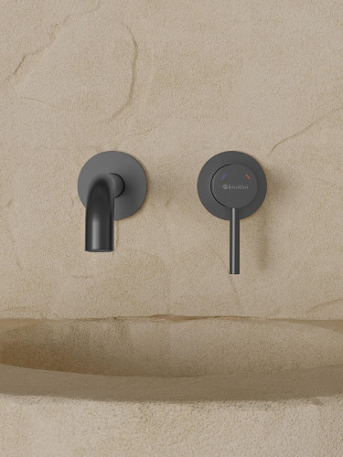 Смеситель для раковины Knotlor Eclipse SS-25/GM цвет Вороненая сталь