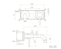 Смеситель для раковины Knotlor Eclipse SS-25/GM цвет Вороненая сталь