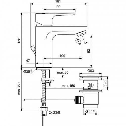 Комплект смесителей Ideal Standard Ceraplan III BD005AA Хром латунь