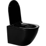 Унитаз с инсталляцией WellWant Aura WWU01122B + Tece Now 9400414 с сиденьем Микролифт и Черной матовой клавишей смыва