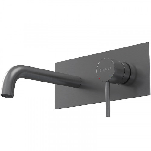Смеситель для раковины Berges Ventas R 076015 Оружейная сталь латунь встраиваемый