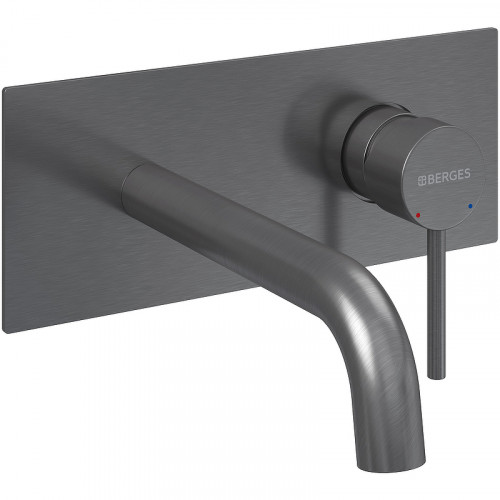 Смеситель для раковины Berges Ventas R 076015 Оружейная сталь латунь встраиваемый