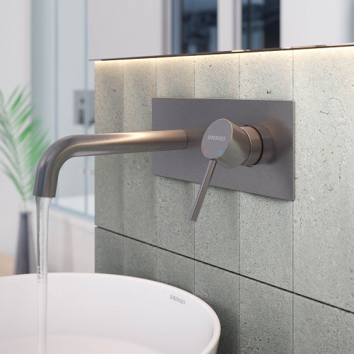 Смеситель для раковины Berges Ventas R 076015 Оружейная сталь латунь встраиваемый