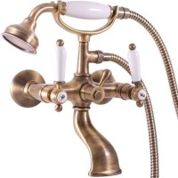 Смеситель для ванны Rav Slezak Morava retro MK559.5/2SM Бронза латунь на стену