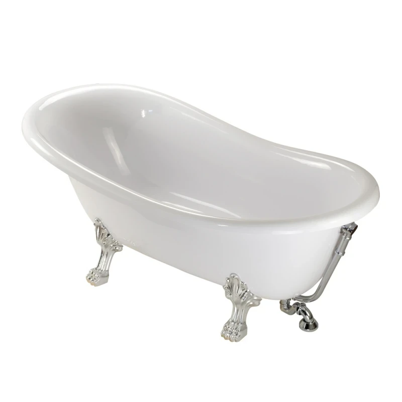 Ванна из искусственного камня Veragio Gialetta 170x80 26931 ножки Хром