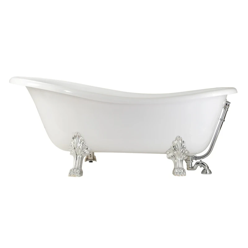 Ванна из искусственного камня Veragio Gialetta 170x80 26931 ножки Хром