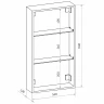 Зеркальный шкаф Континент Mirror Box black Led 35 L МВК063 с подсветкой Черный МДФ / ЛДСП, стекло