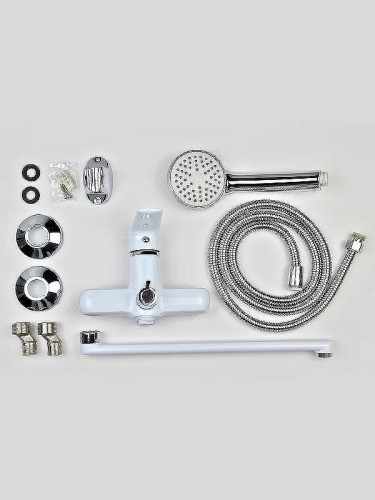 Смеситель для ванны Viko V-4145 универсальный Белый Хром