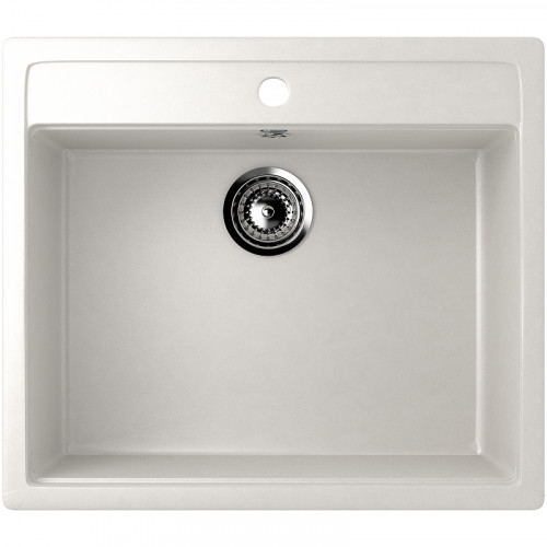 Кухонная мойка Ulgran Classic U-104-341 Ультра-белая искусственный камень (литьевой мрамор) встраиваемый