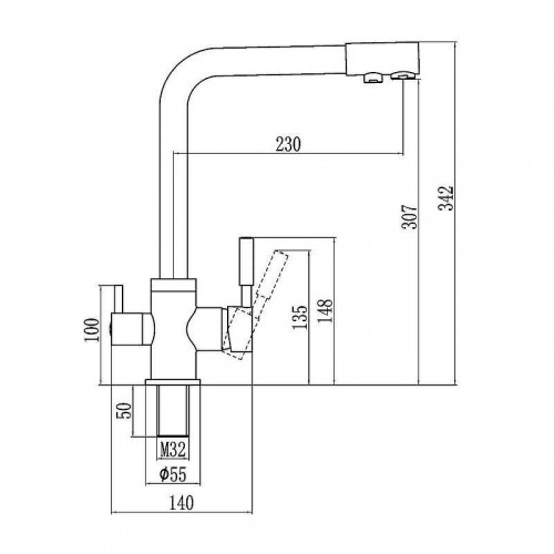 Смеситель для кухни Savol S-L1801C цвет Бронза