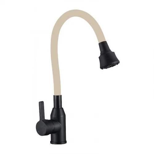 Смеситель для кухни Fmark FS8266H-12 цвет Черный Бежевый