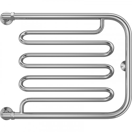 Водяной полотенцесушитель Terminus Фокстрот-Лиана (1) 500x600 4620768880988 Хром, боковое подключение, G 1" НР нержавеющая сталь