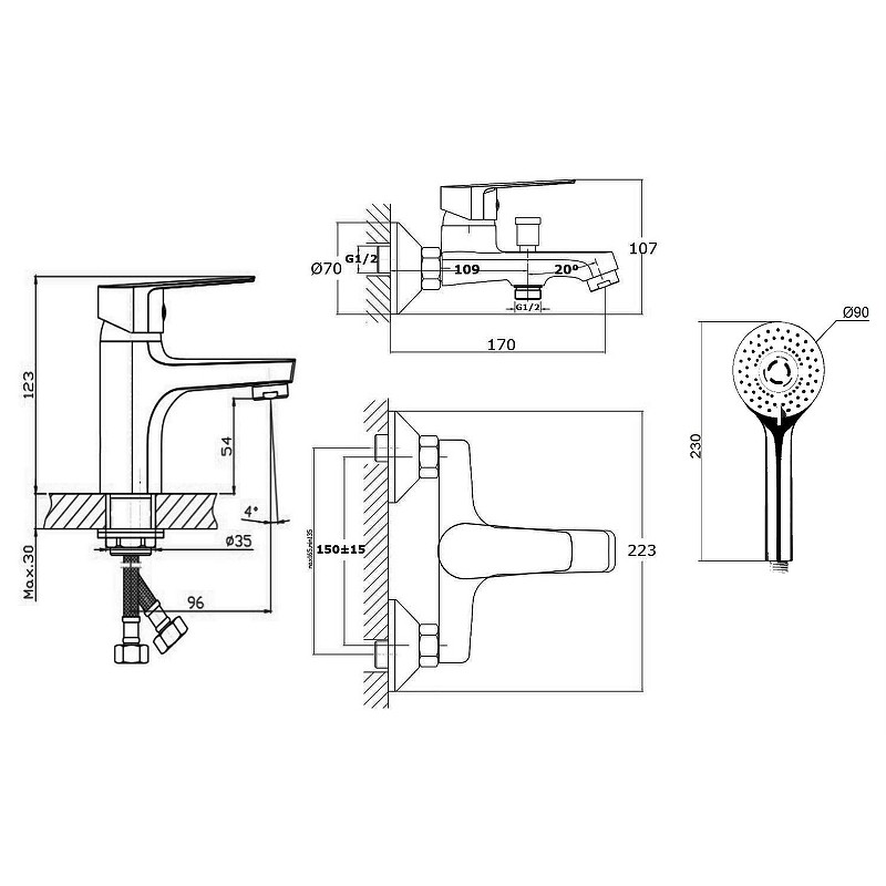 Комплект смесителей Orange Loop M26-311gr