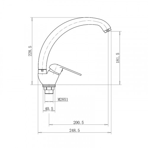 Смеситель для кухни Plstart PD41082 цвет Хром