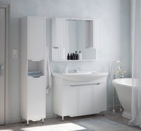 Шкаф пенал Corozo Мирра 35 SD-00001517 Белый МДФ / ЛДСП