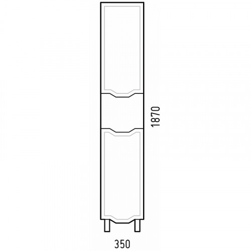 Шкаф пенал Corozo Мирра 35 SD-00001517 Белый МДФ / ЛДСП